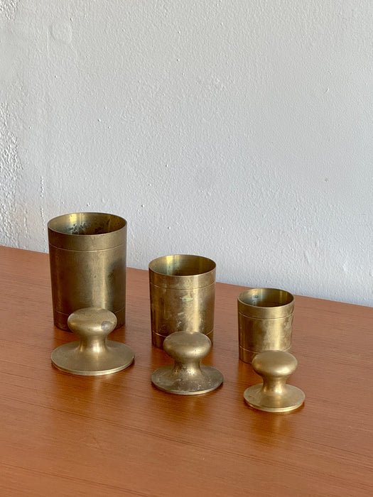 Set Of Brass Canisters