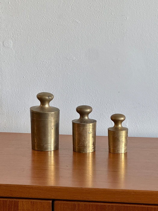 Set Of Brass Canisters