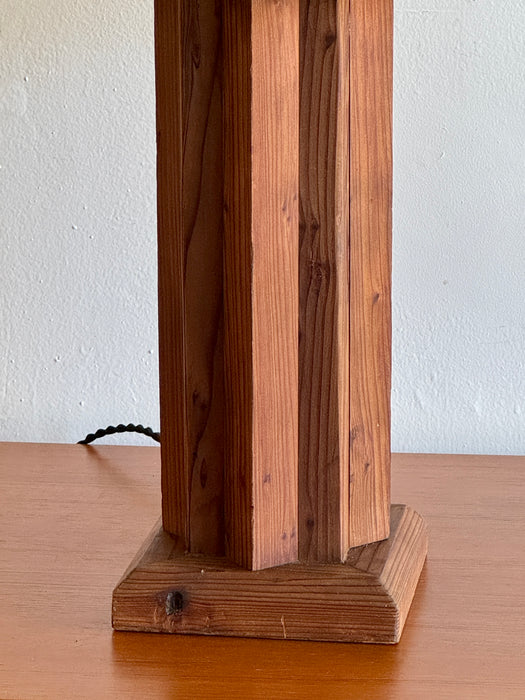 Vintage Redwood Table Lamp
