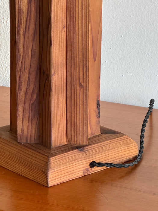 Vintage Redwood Table Lamp