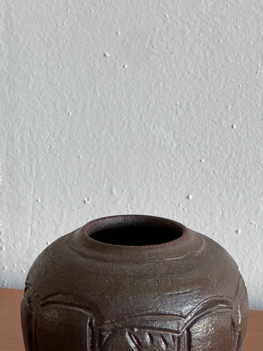 Geometric Stoneware Vase