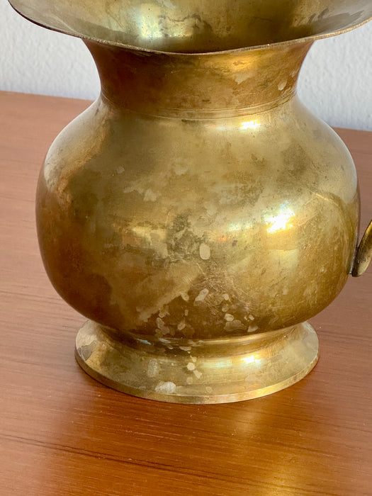 Wide Mouth Brass Pitcher