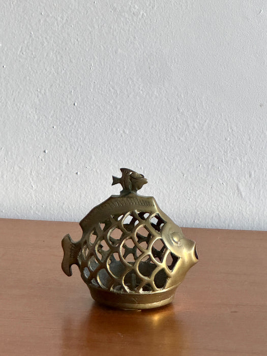Brass Fish Candle Holder