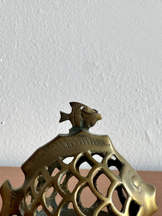 Brass Fish Candle Holder