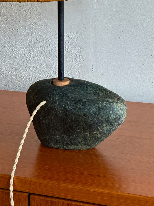 Sasso Lamp W/ Rattan Shade