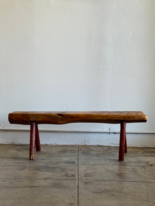 Hand Hewn Pioneer Bench