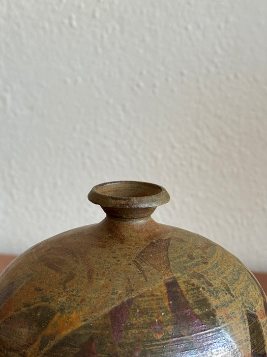 Round Bud Vase In Various Glazes