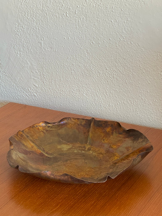 Crimped Copper Bowl