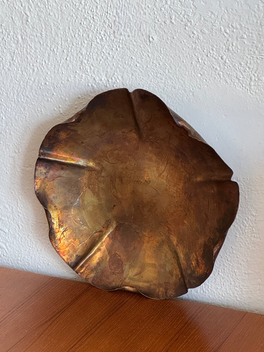 Crimped Copper Bowl
