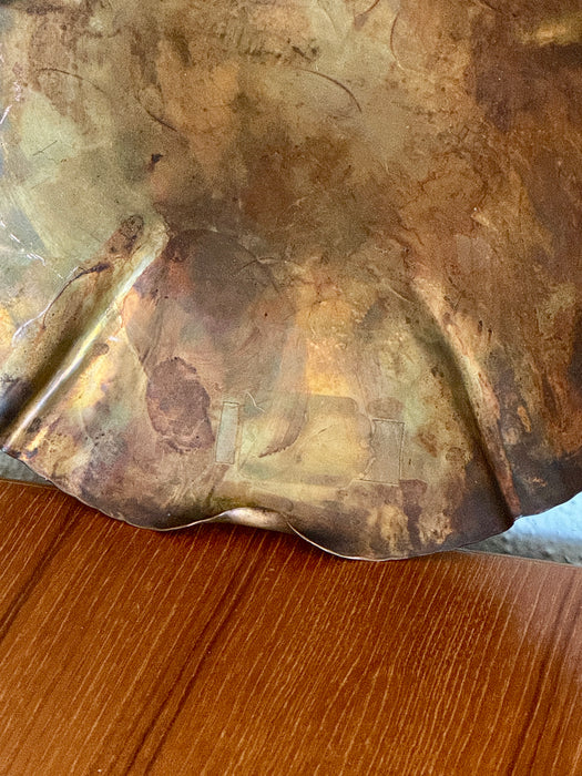 Crimped Copper Bowl