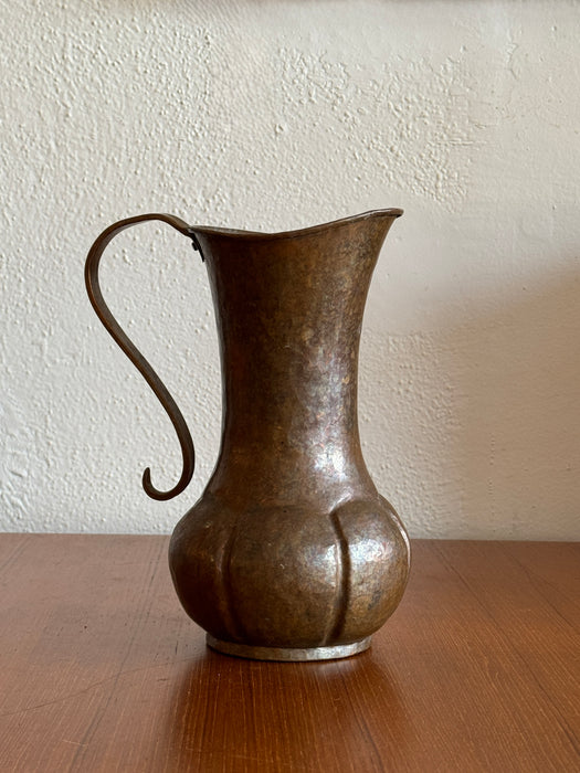 Large Hammered Copper Pitcher