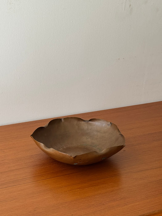 Wavy Copper Bowl
