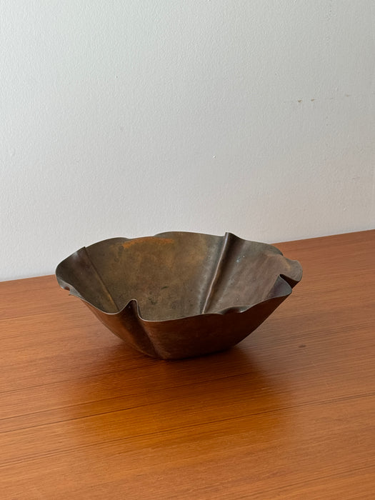 Wavy Copper Bowl - B